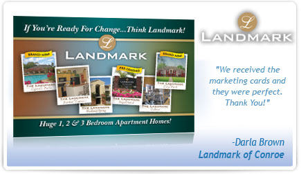 Landmark Conroe Postcard Testimonial